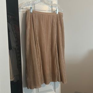 Shimmery blush midi skirt
